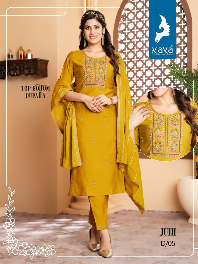 Juhi Kaya Romani Silk Readymade Suits Catalog
